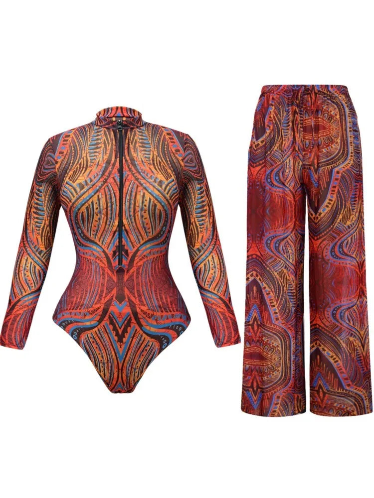 Aovica 2-Piece Swimwear and Beach Pants