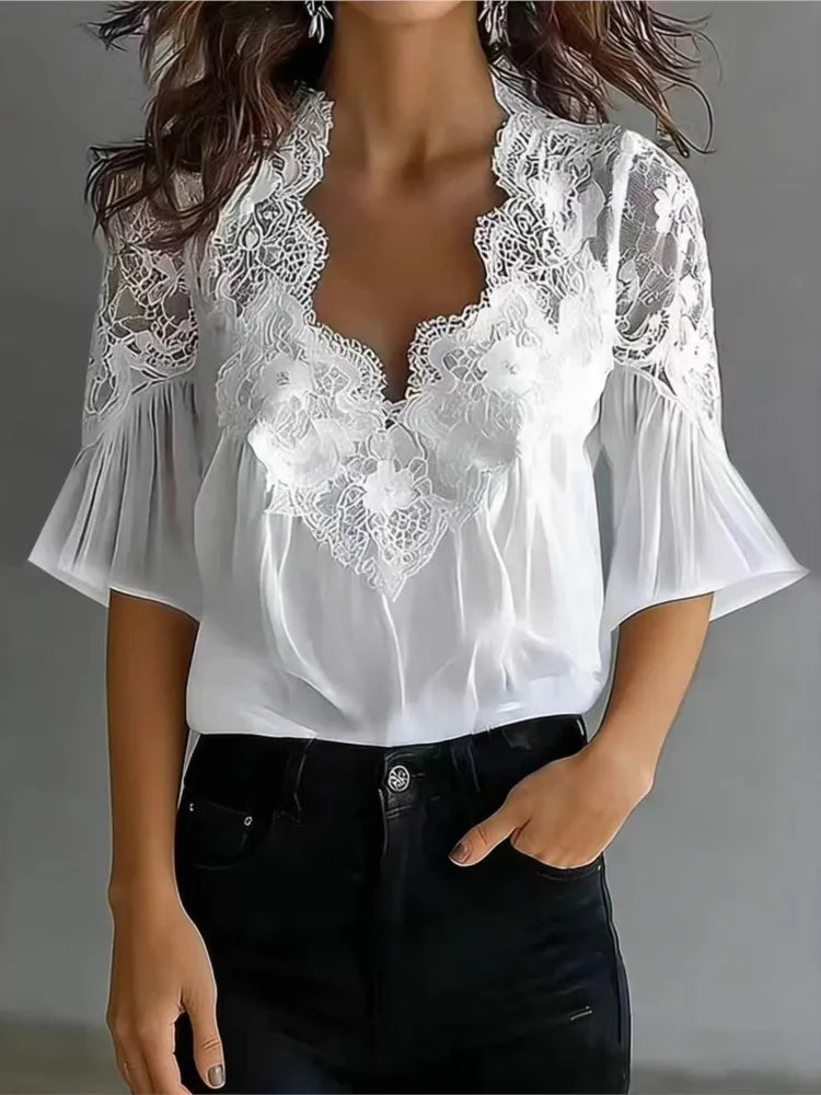 Aovica Elegant Work Chiffon Blouse