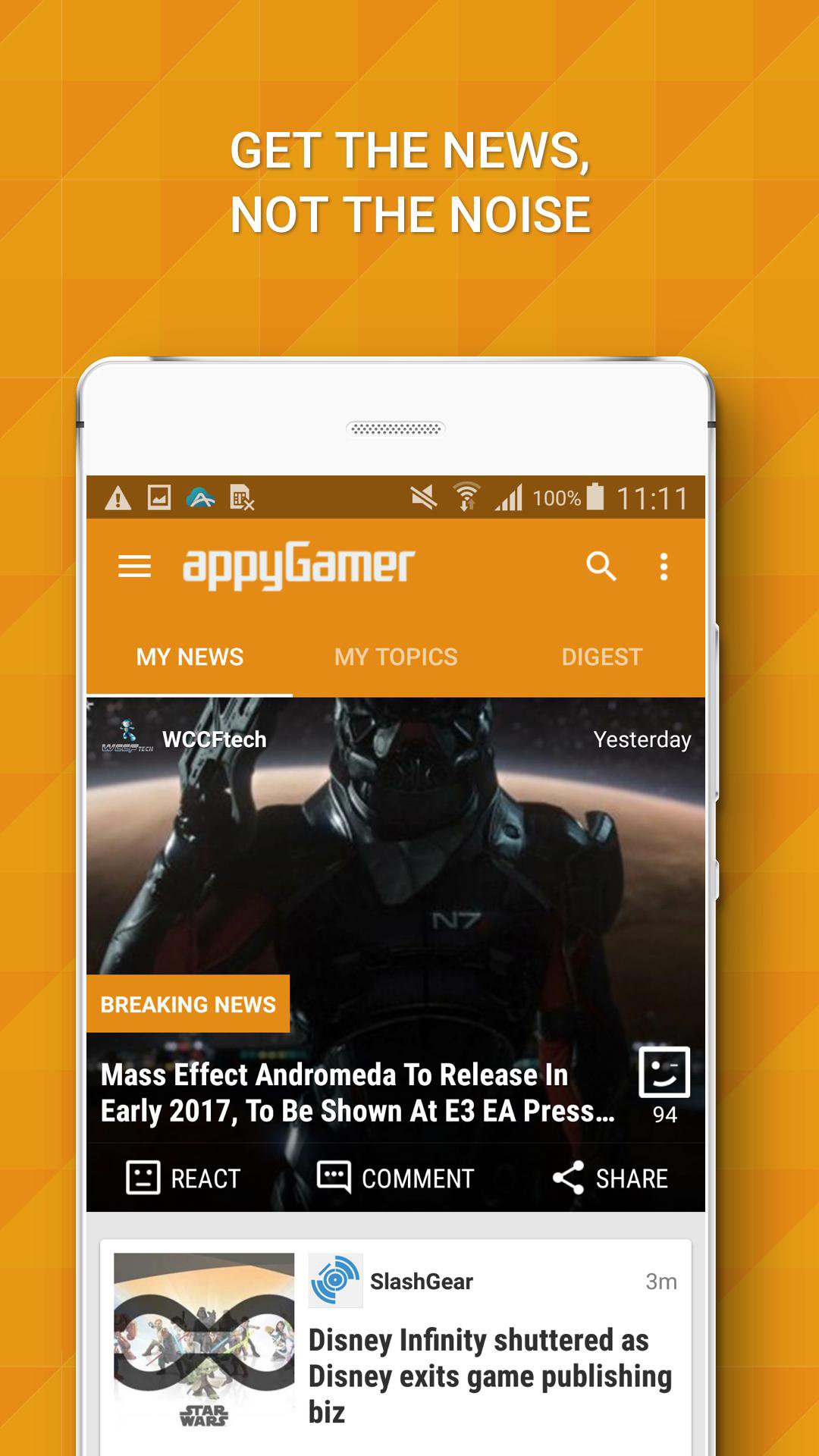 Appy Gamer Personalized Digest & Custom Channels