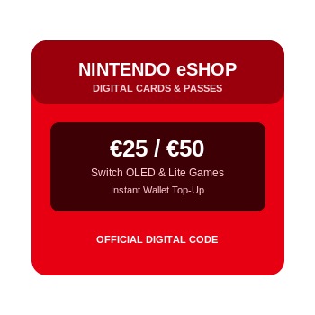Official Nintendo Switch eShop Cards and Games